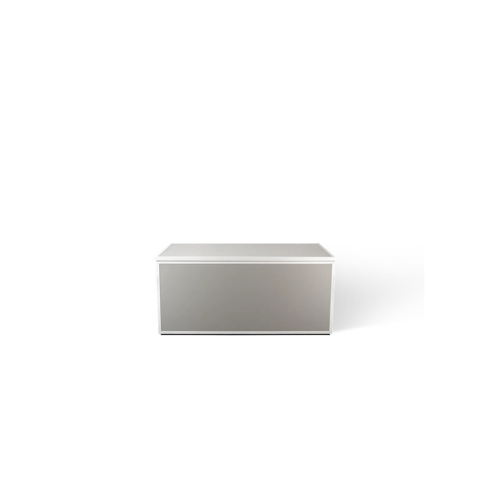 Deck Storage Box outdoor storage unit in Kia Grey, doors closed