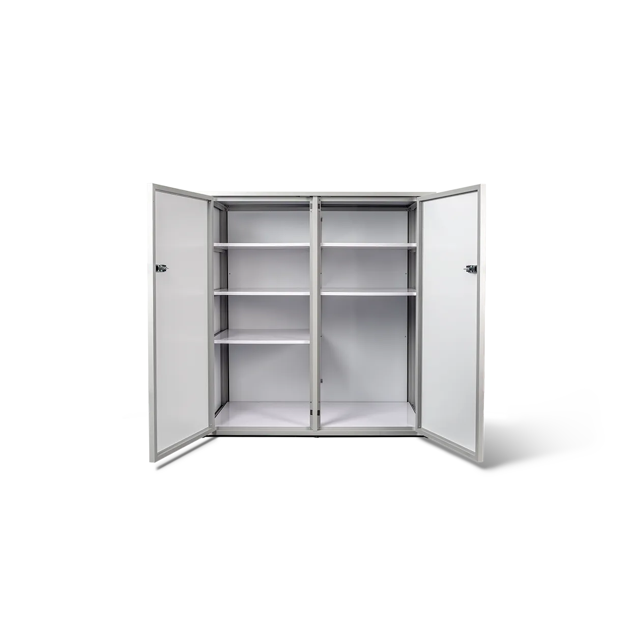 Type S outdoor storage unit with both doors open